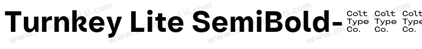 Turnkey Lite SemiBold字体转换